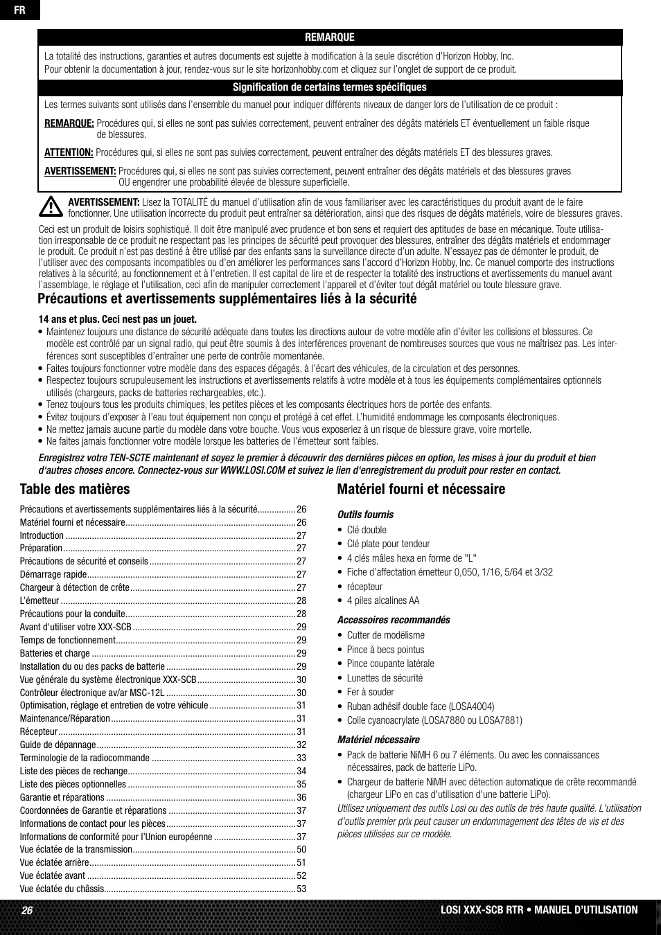 Losi LOSB0112 User Manual | Page 26 / 56