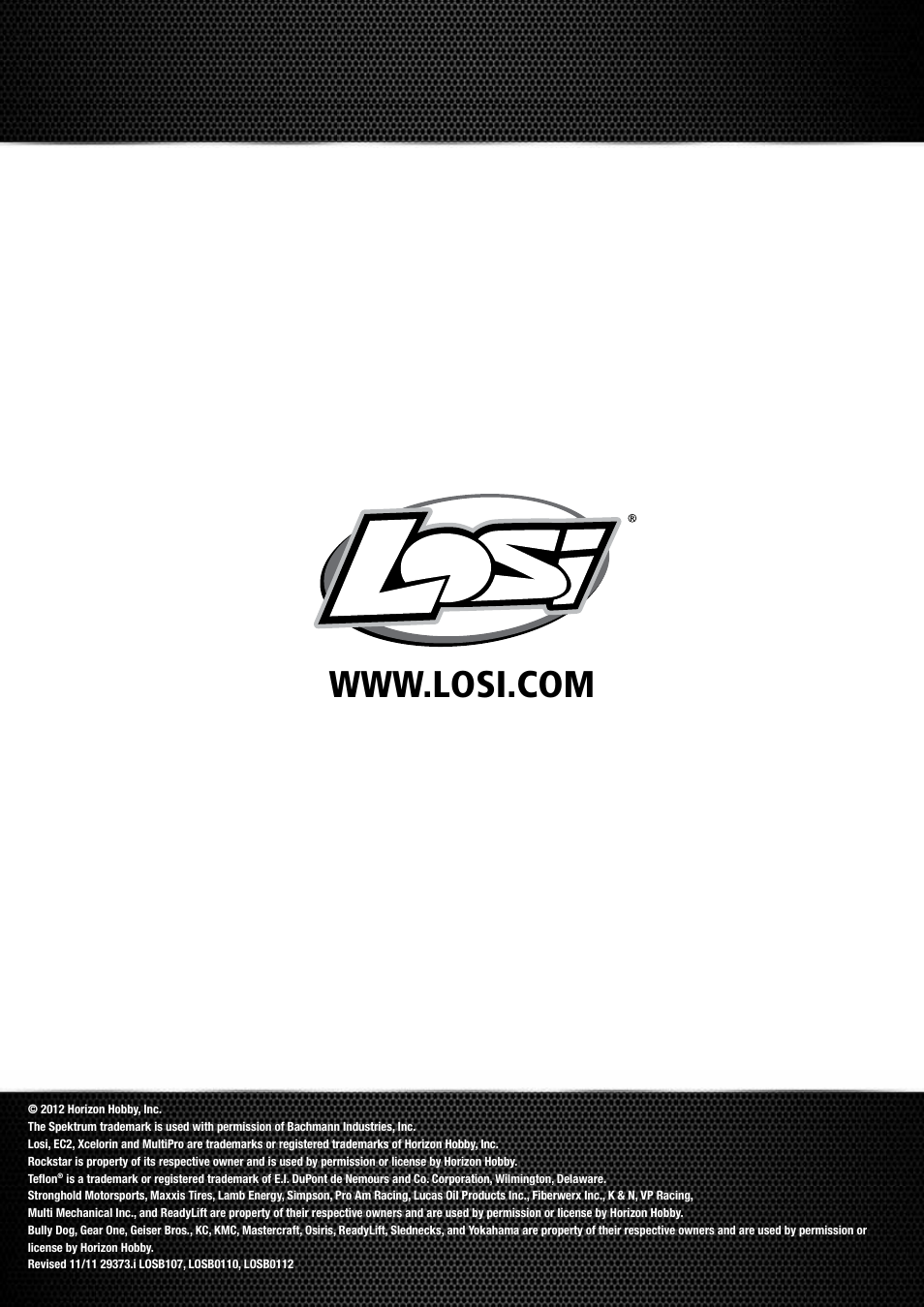 Losi LOSB0112 User Manual | Page 56 / 56