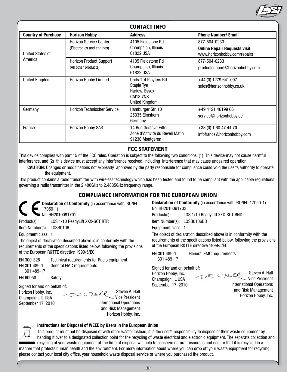 Losi LOSB0109JS User Manual | Page 13 / 20