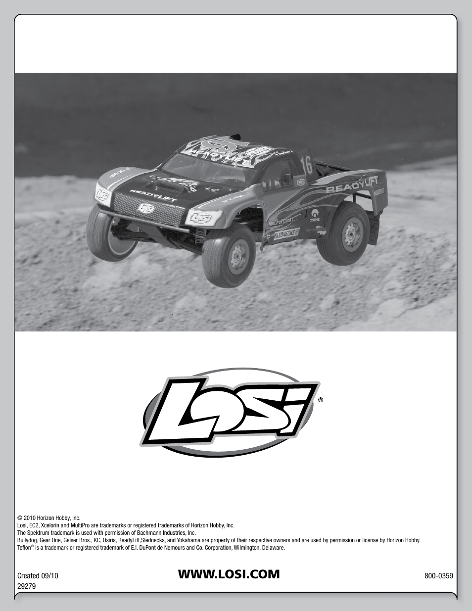 Losi LOSB0109JS User Manual | Page 20 / 20