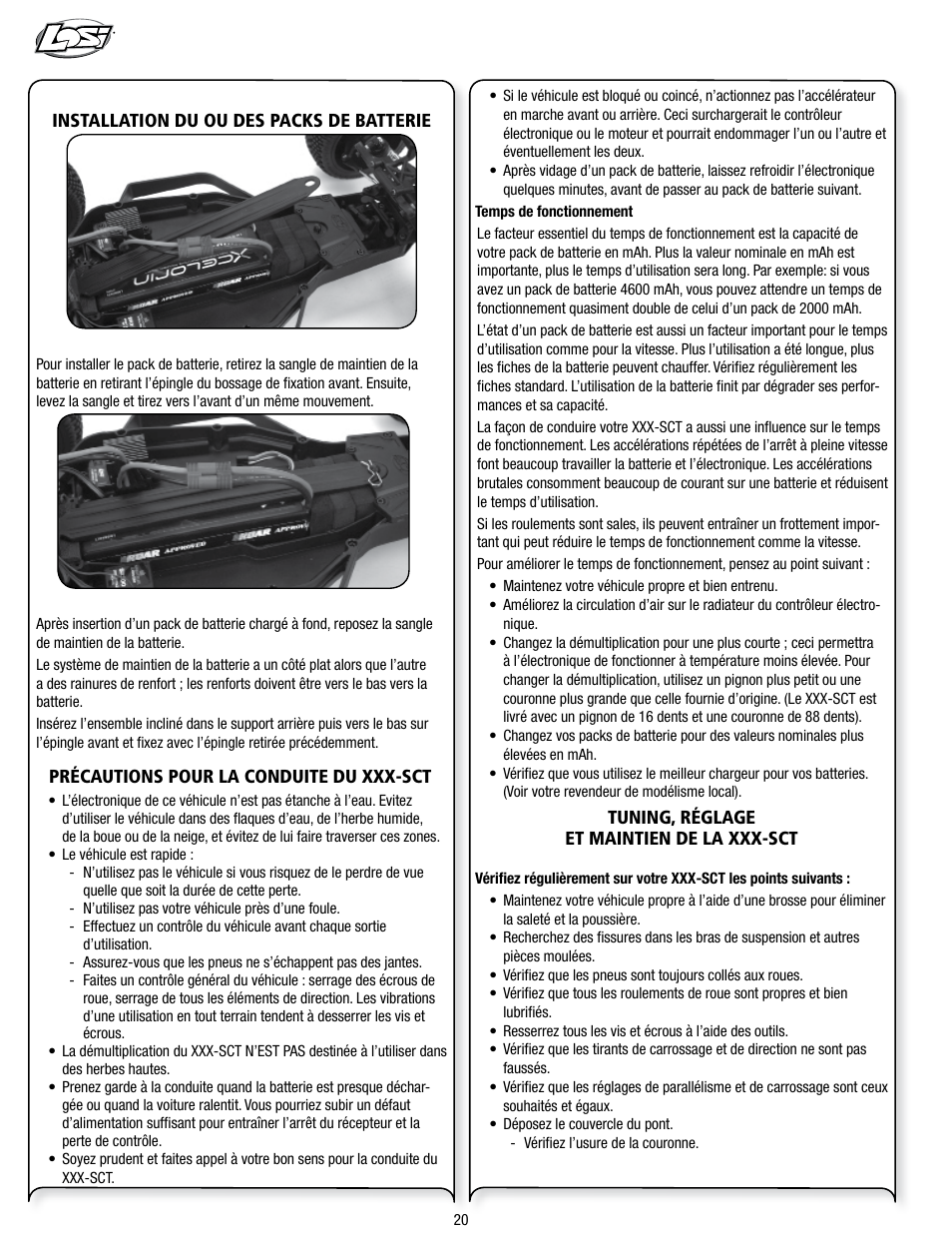 Losi LOSB0113 User Manual | Page 20 / 44