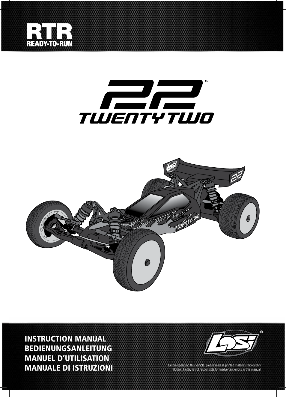 Losi LOSB0122 User Manual | 44 pages
