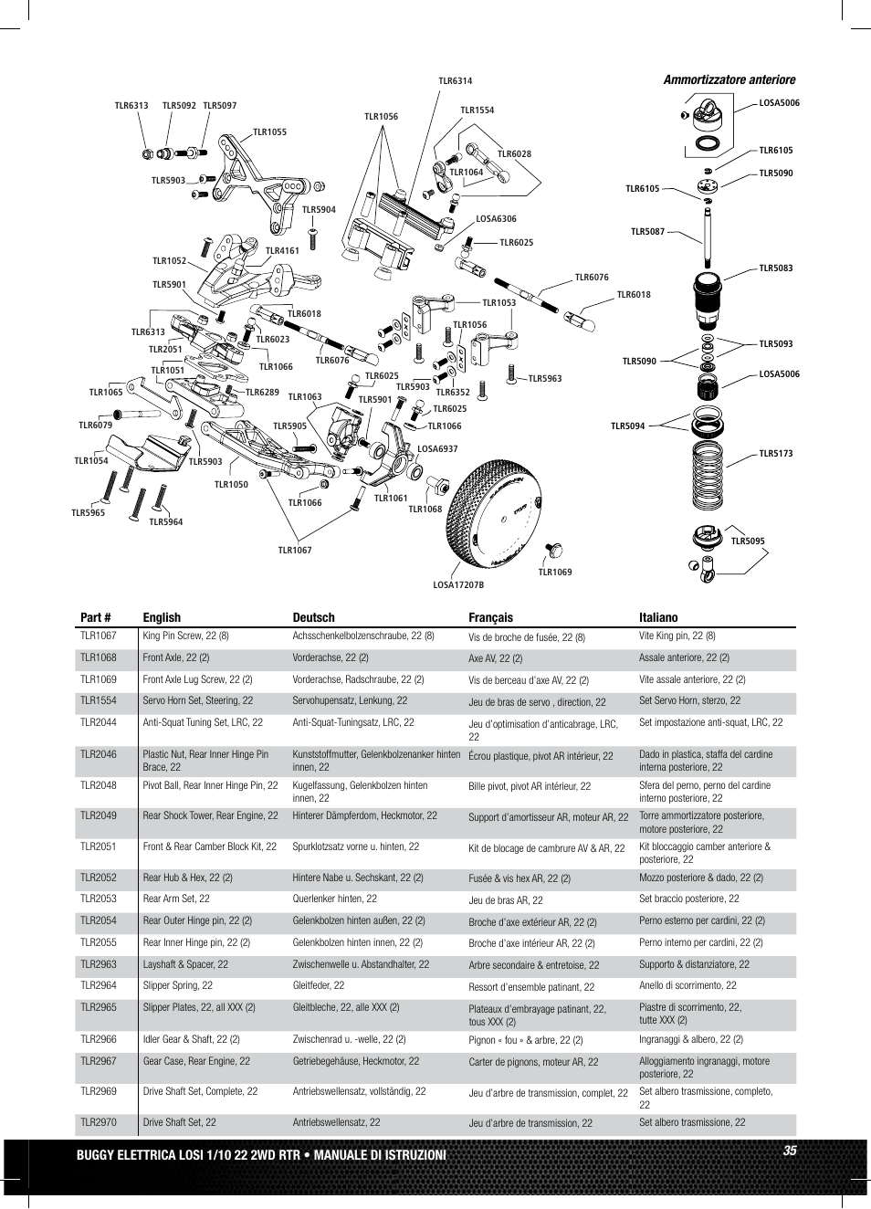 Losi LOSB0122 User Manual | Page 35 / 44