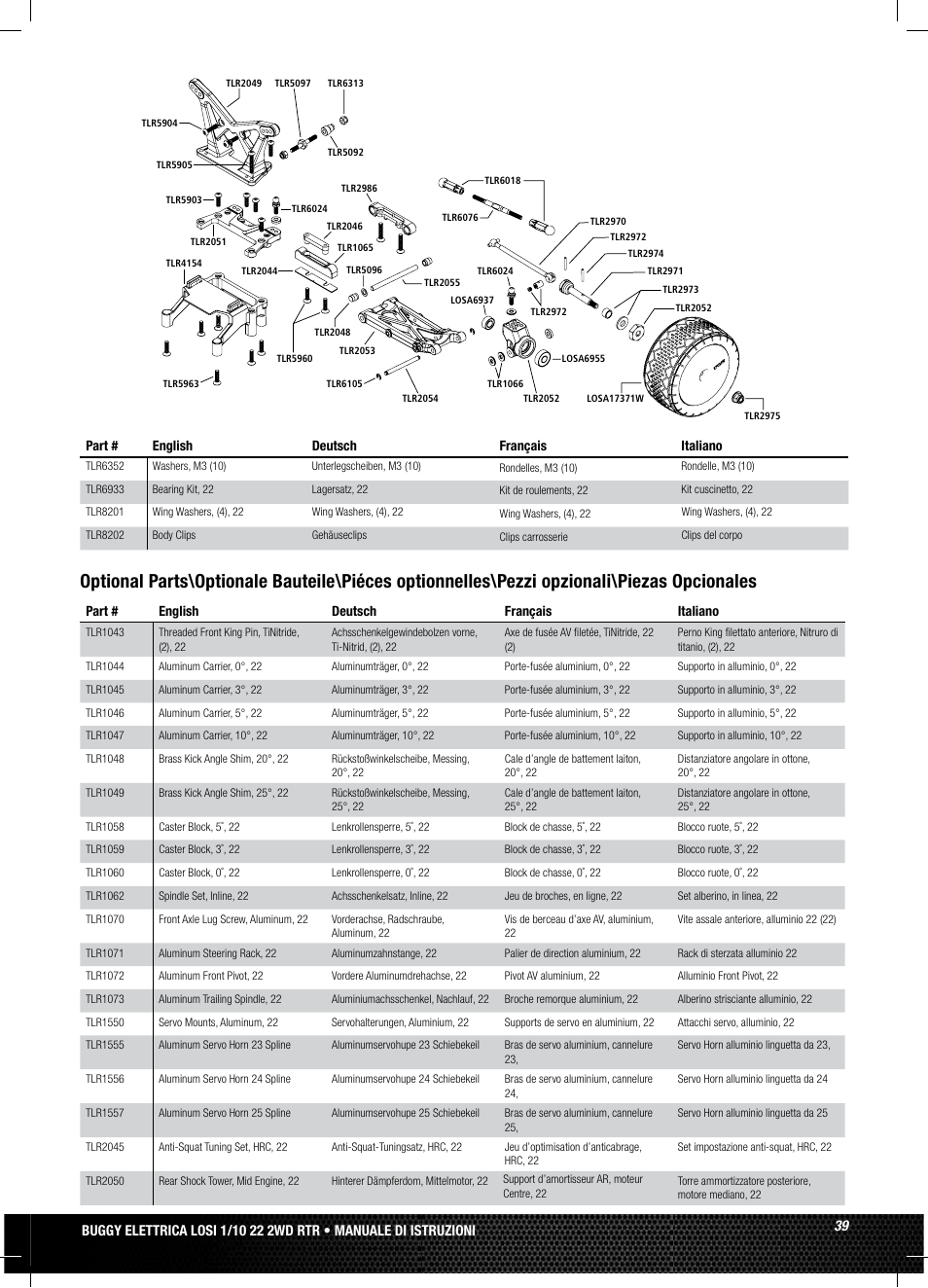 Losi LOSB0122 User Manual | Page 39 / 44
