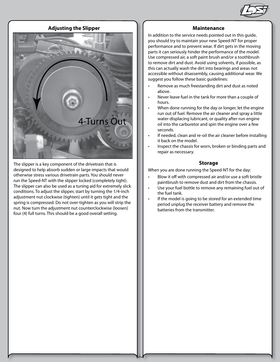 Turns out | Losi LOSB0125 User Manual | Page 14 / 24