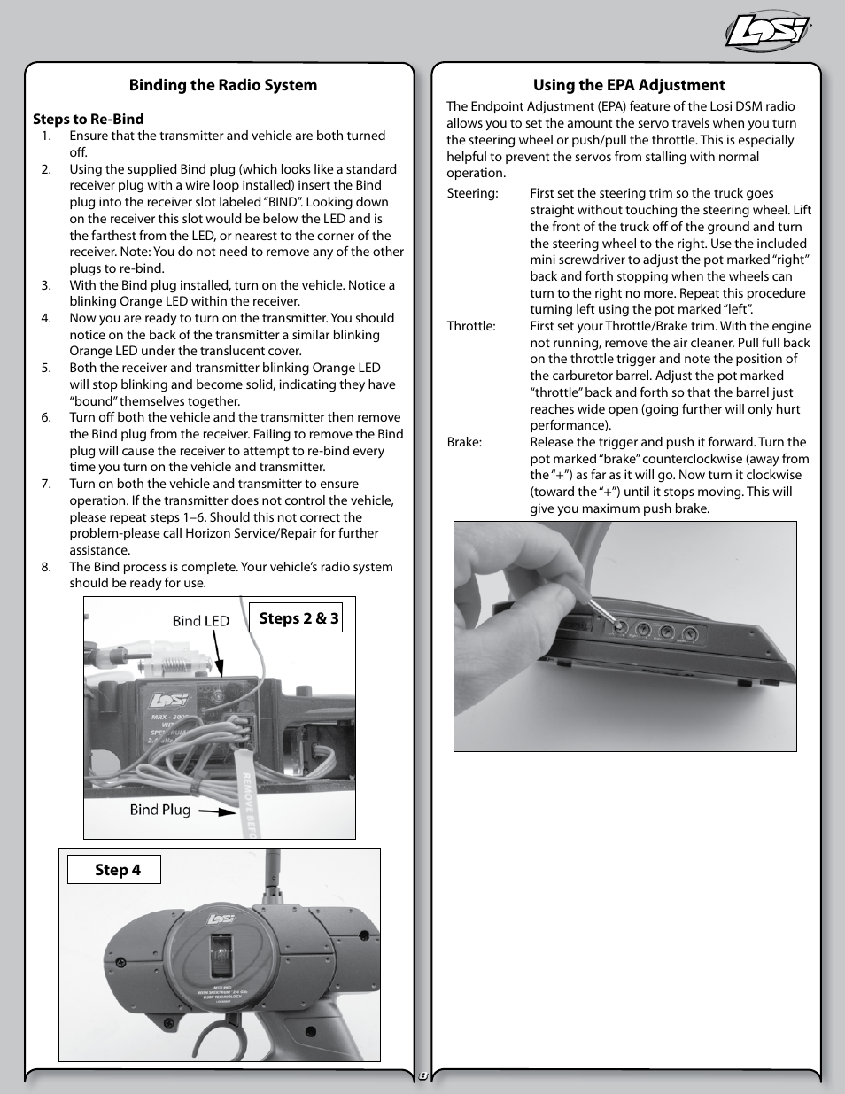 Losi LOSB0125 User Manual | Page 8 / 24