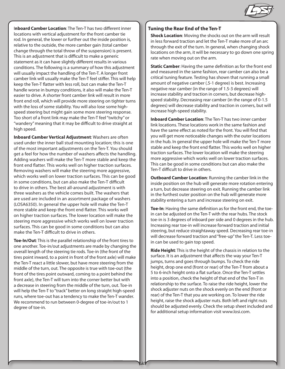 Losi LOSB0126 User Manual | Page 15 / 24