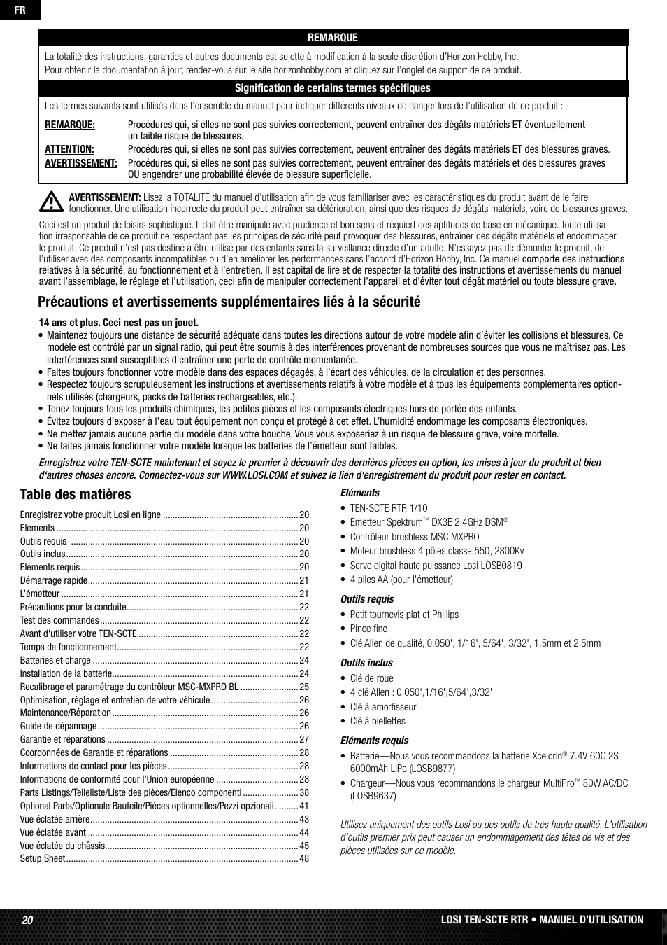 Losi LOSB0128 User Manual | Page 20 / 52