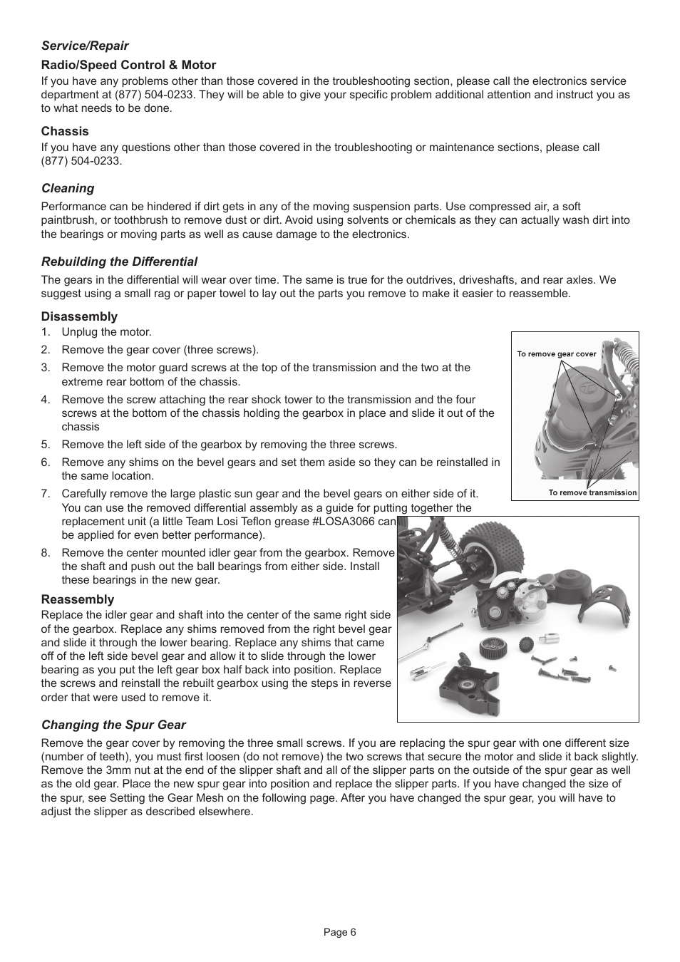 Losb0203mini-baja_manual 6.pdf | Losi LOSB0203 Manual User Manual | Page 6 / 8