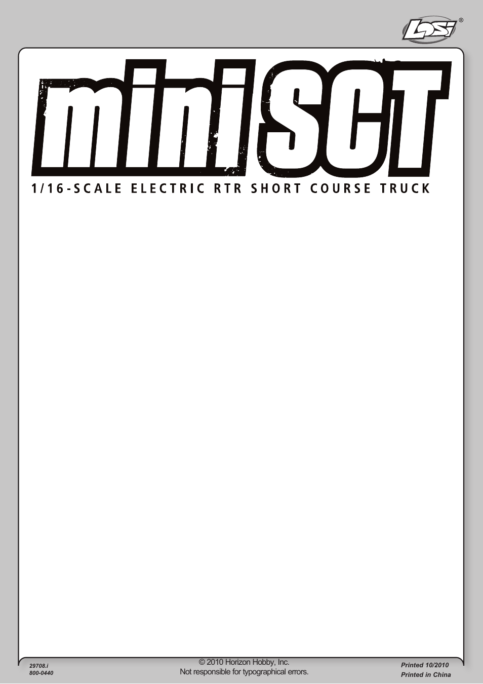 Losi LOSB0209 User Manual | Page 20 / 20