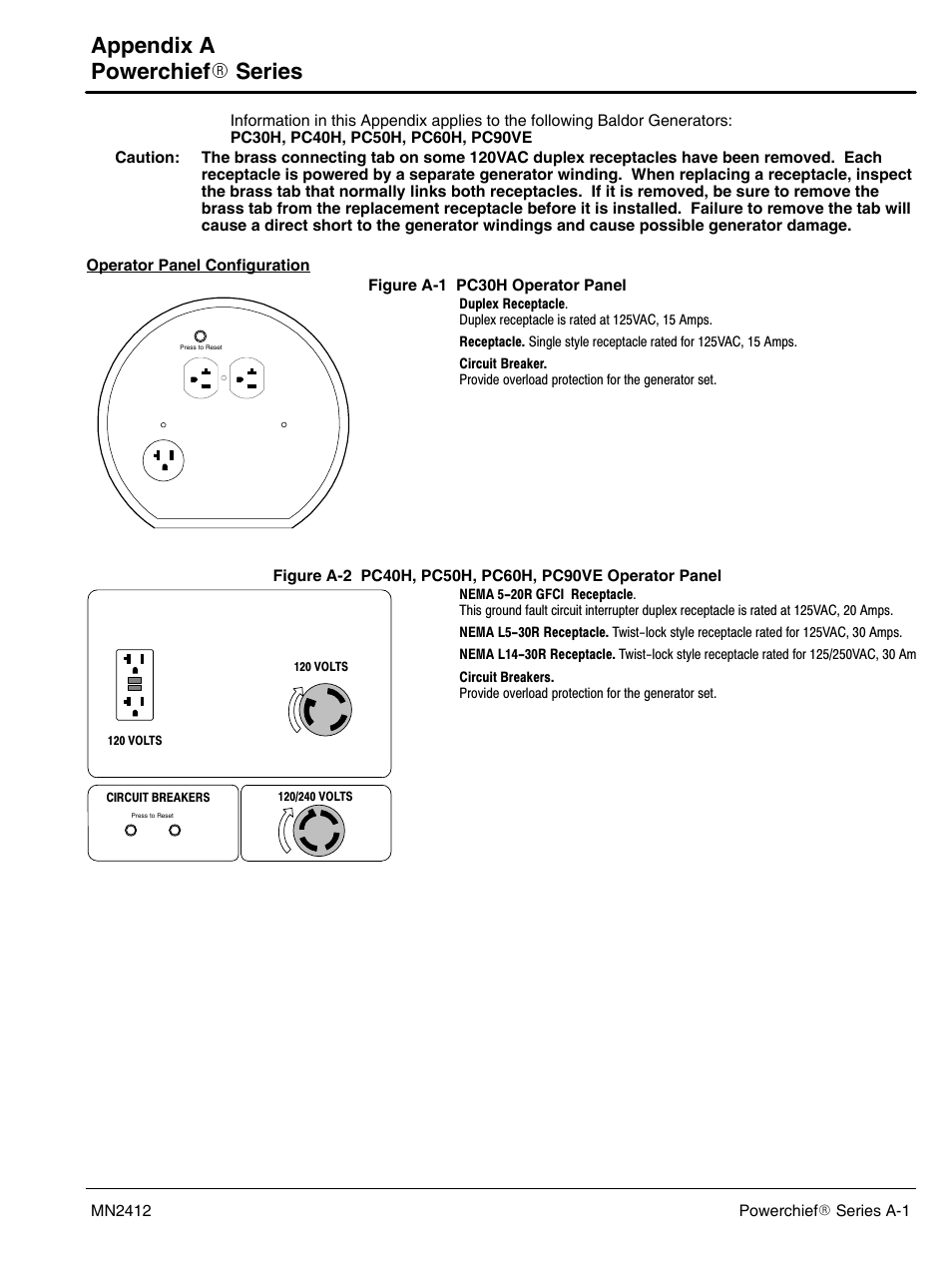 A powerchief series, Appendix a powerchief r series | Baldor MN2412 User Manual | Page 23 / 32
