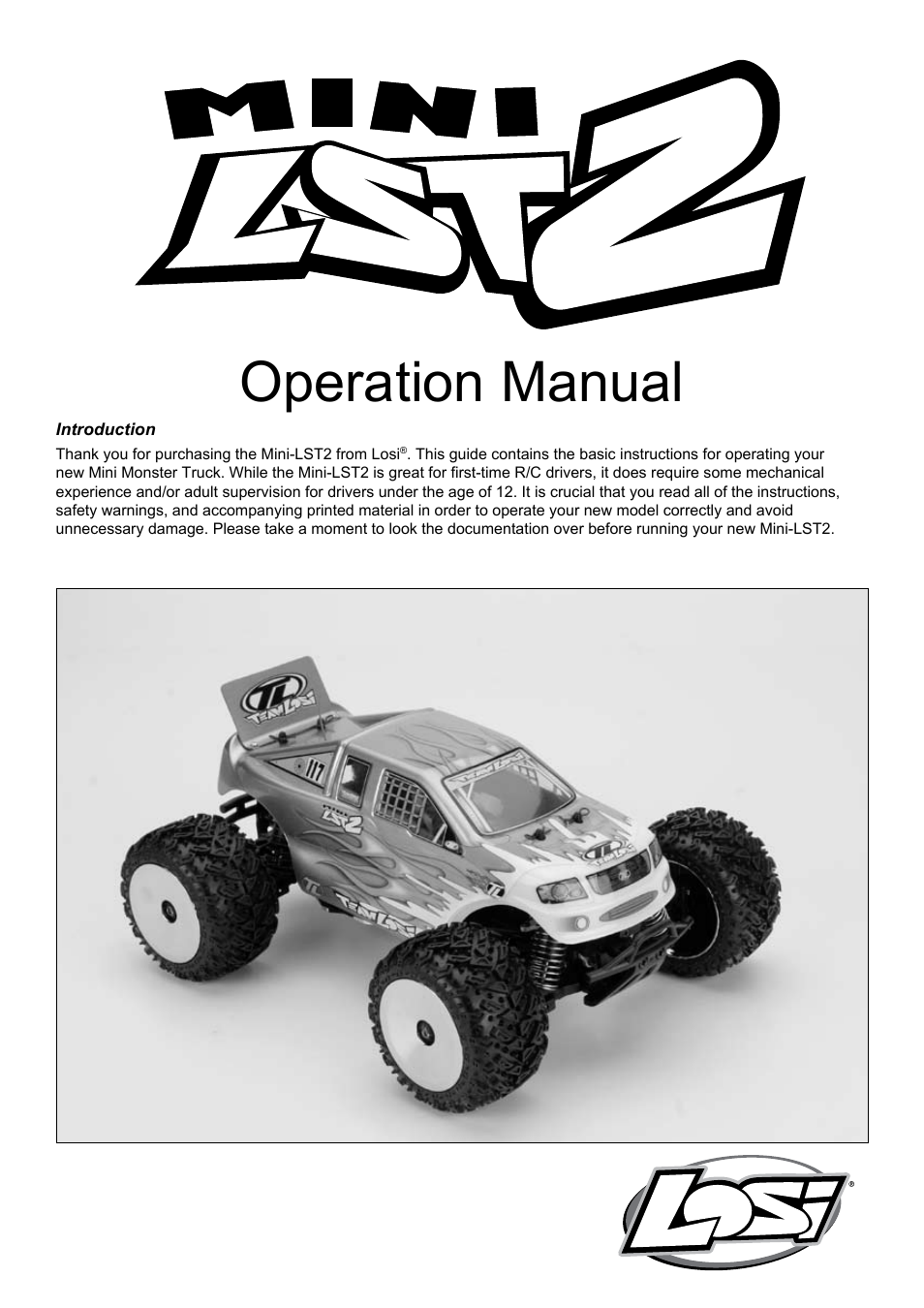 Losi LOSB0217 Manual User Manual | 12 pages