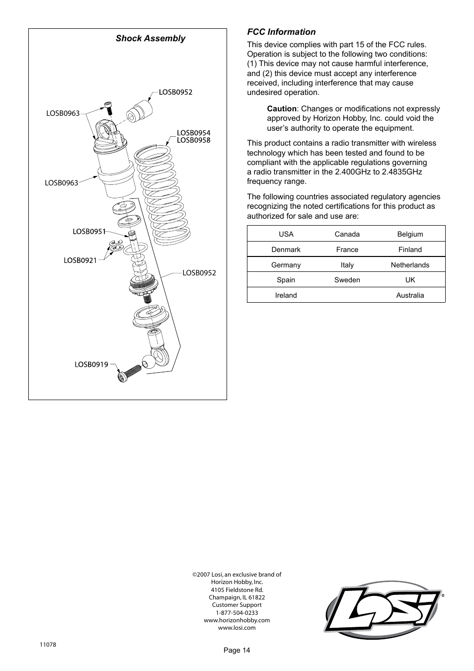 Losb0218_mmb-operations_guide_lores 14.pdf | Losi LOSB0218 Manual User Manual | Page 13 / 13