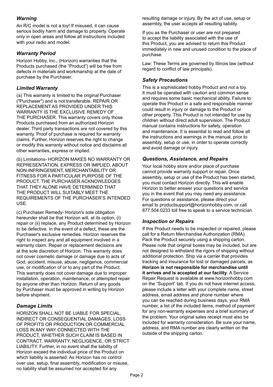 Losb0218_mmb-operations_guide_lores 2.pdf | Losi LOSB0218 Manual User Manual | Page 2 / 13