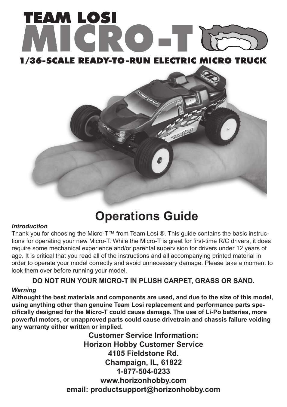 Losi LOSB0230T3 User Manual | 5 pages