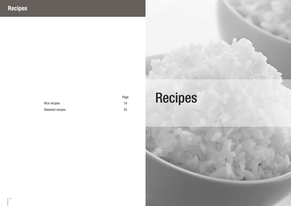 Recipes | Breville RICE DUO 10 BRC350XL User Manual | Page 9 / 28