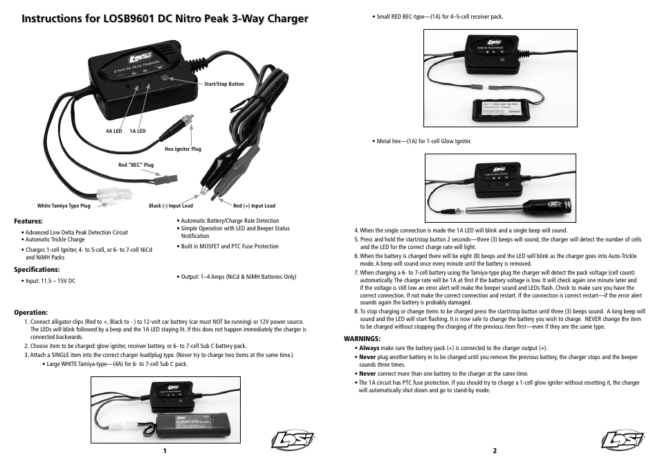 Losi LOSB9601 User Manual | 2 pages