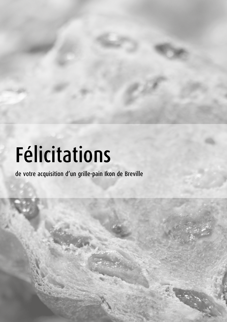 Félicitations | Breville CT75XL/A User Manual | Page 16 / 36