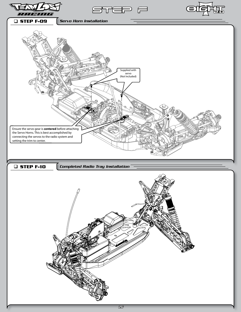 Step f | Losi LOSA0805 User Manual | Page 31 / 44