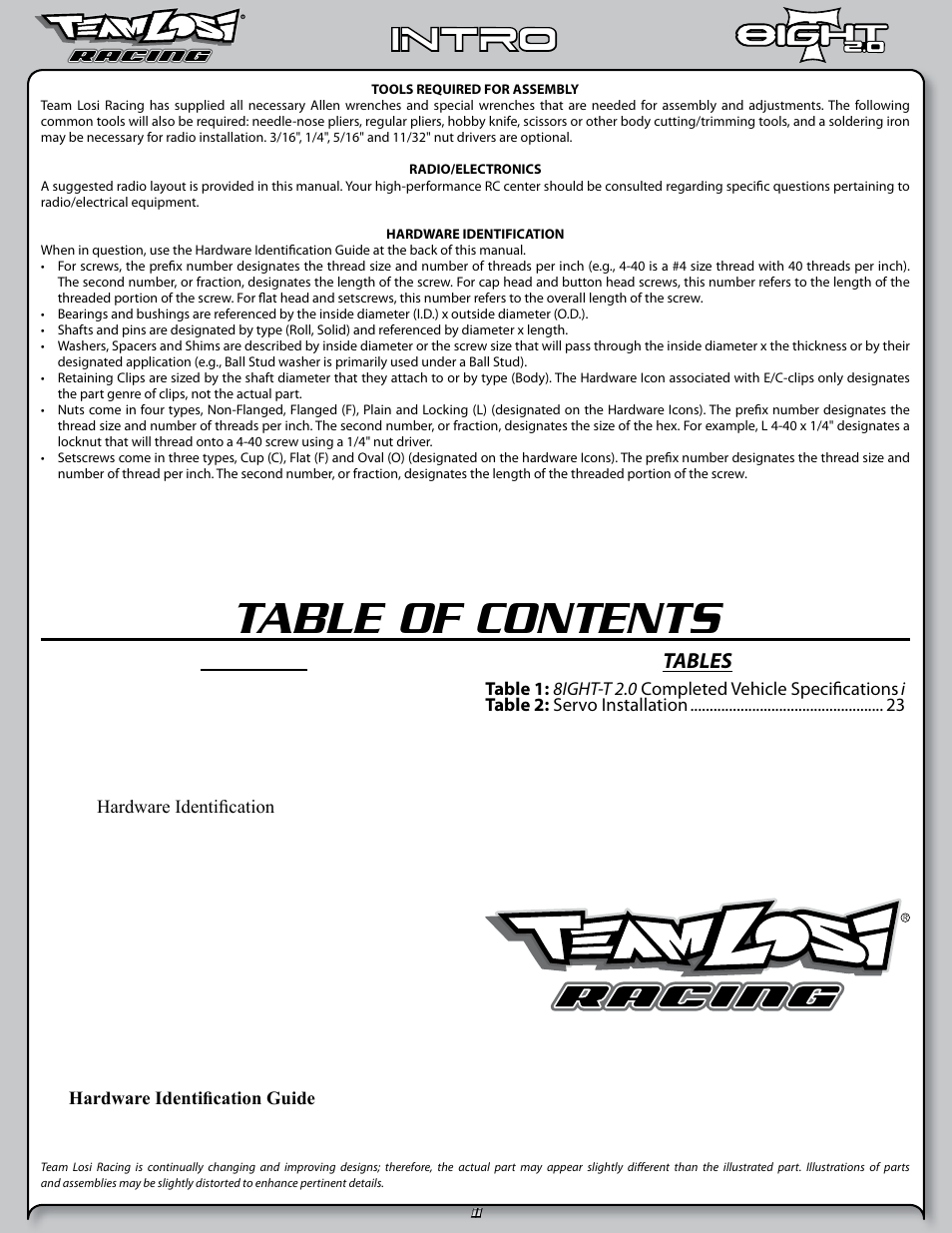 Losi LOSA0805 User Manual | Page 5 / 44