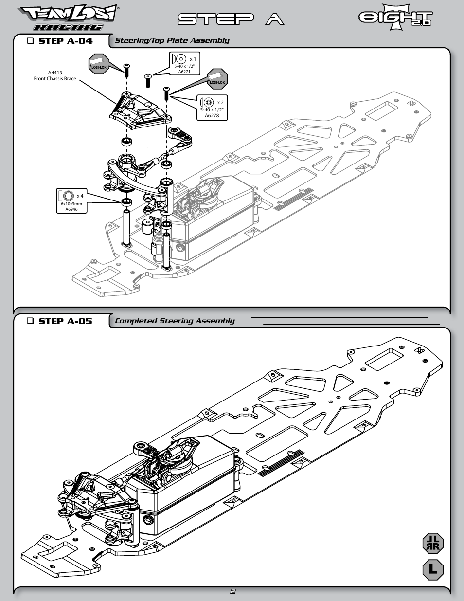 Step a, Step a-04 q, Step a-05 q | Losi LOSA0805 User Manual | Page 7 / 44