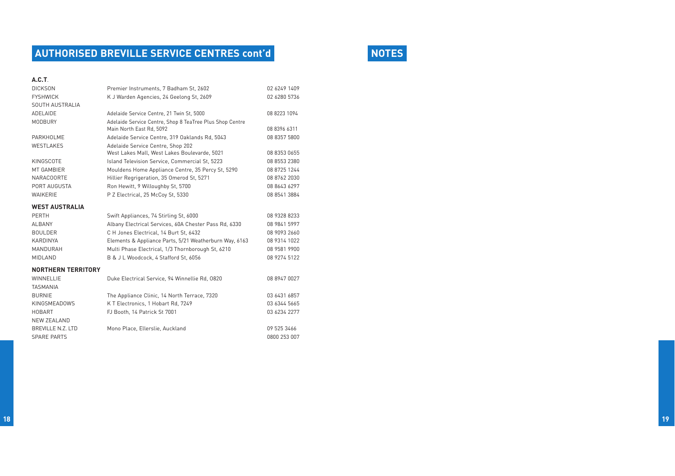 Breville ESP6/8 User Manual | Page 10 / 10