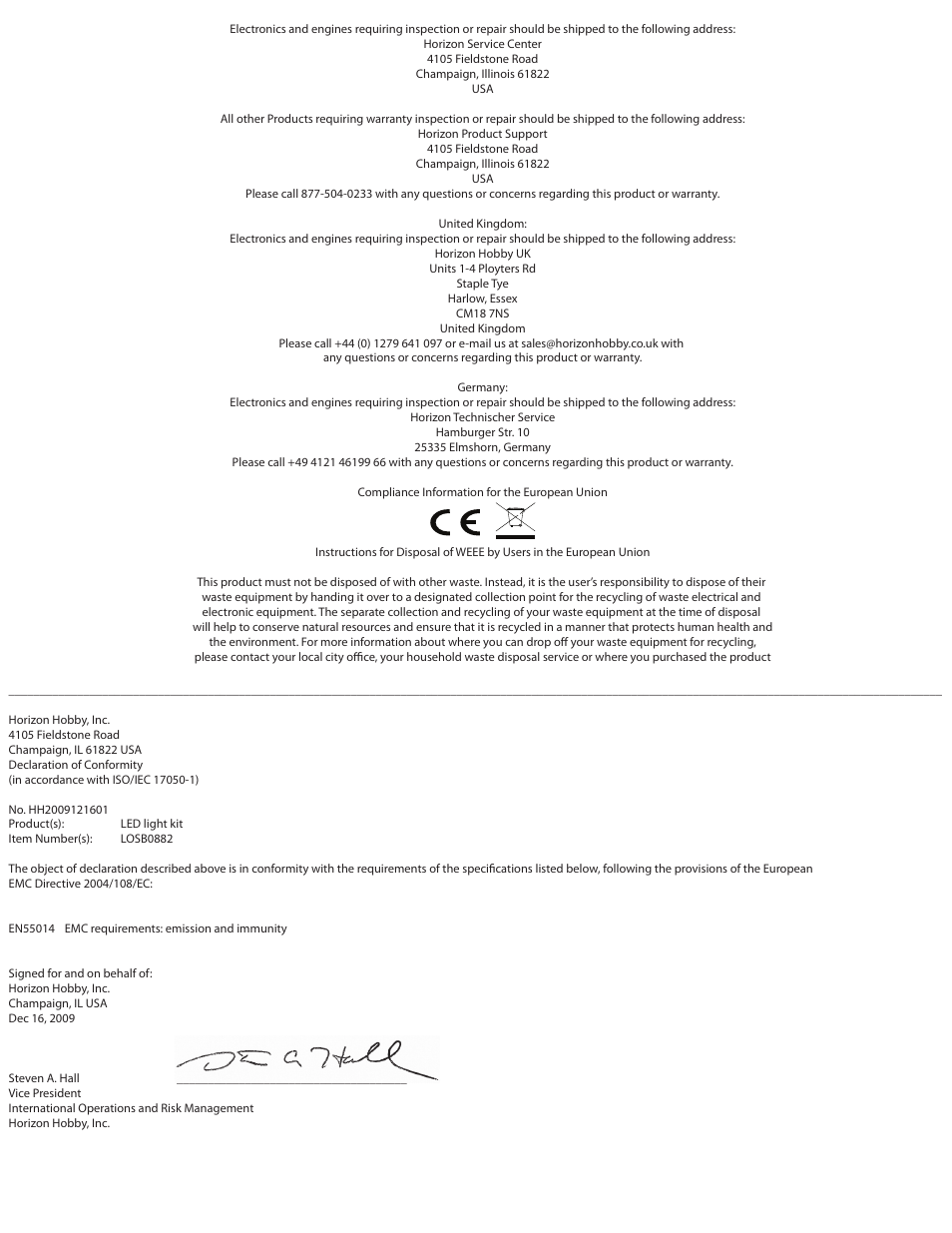 Losb0882.pg2.rev2 | Losi LOSB0882 User Manual | Page 2 / 2