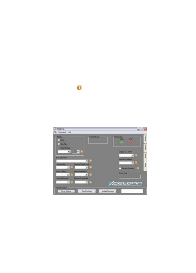 Xcelorin software overview | Losi LOSB9576 User Manual | Page 27 / 52