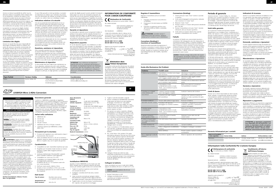 Losi LOSB9524 User Manual | Page 3 / 3