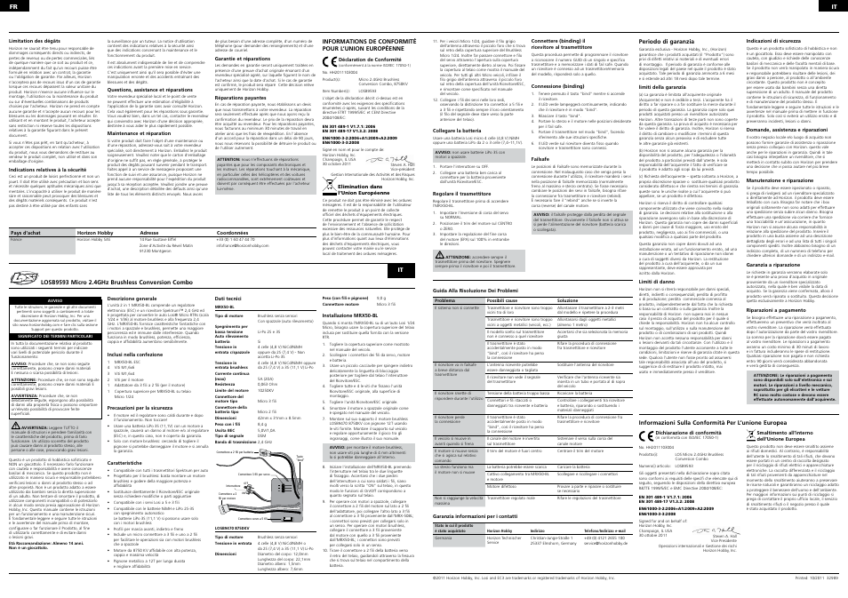 Losi LOSB9593 User Manual | Page 3 / 3