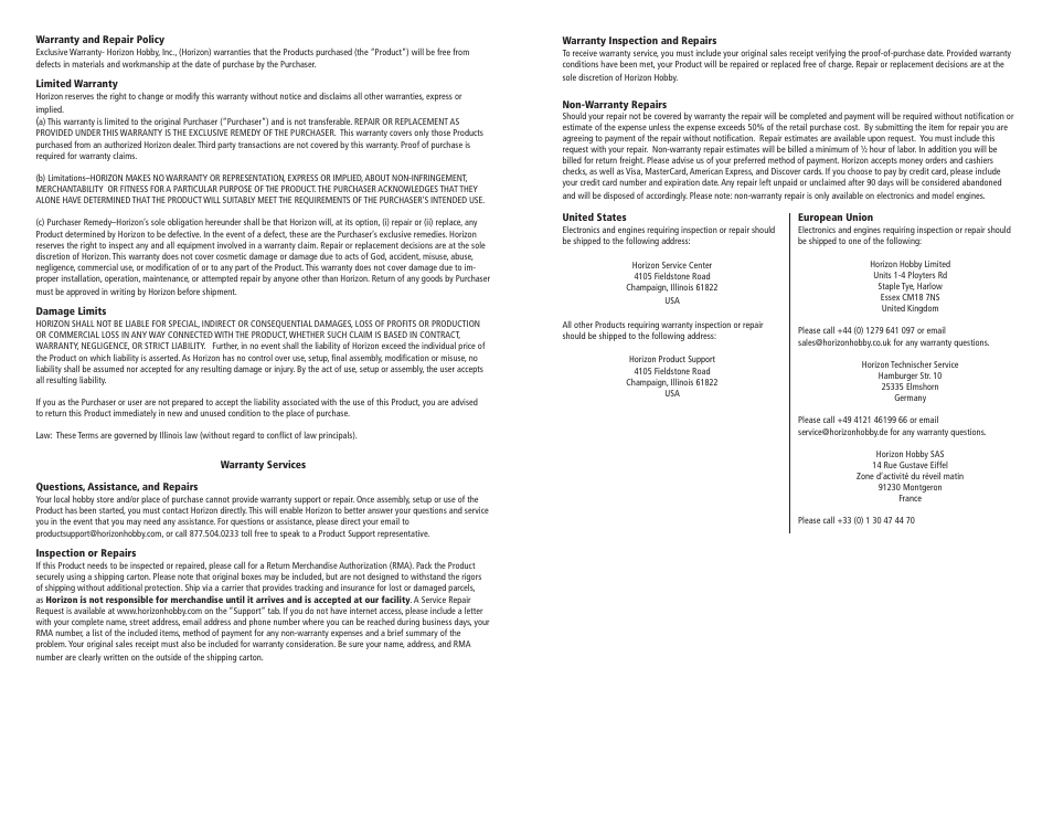 Losi LOSR2800 User Manual | Page 2 / 2