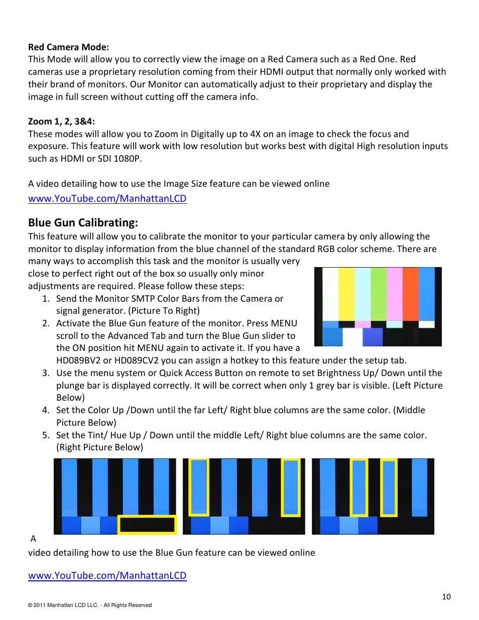 Blue gun calibrating | Manhattan LCD HD5 User Manual | Page 10 / 15