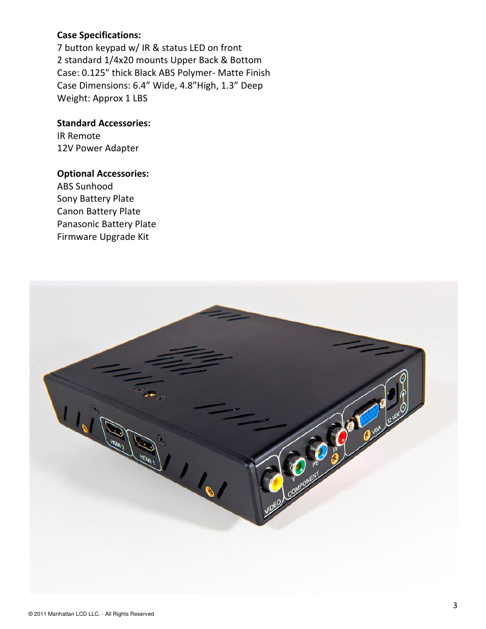 Manhattan LCD HD5 User Manual | Page 3 / 15
