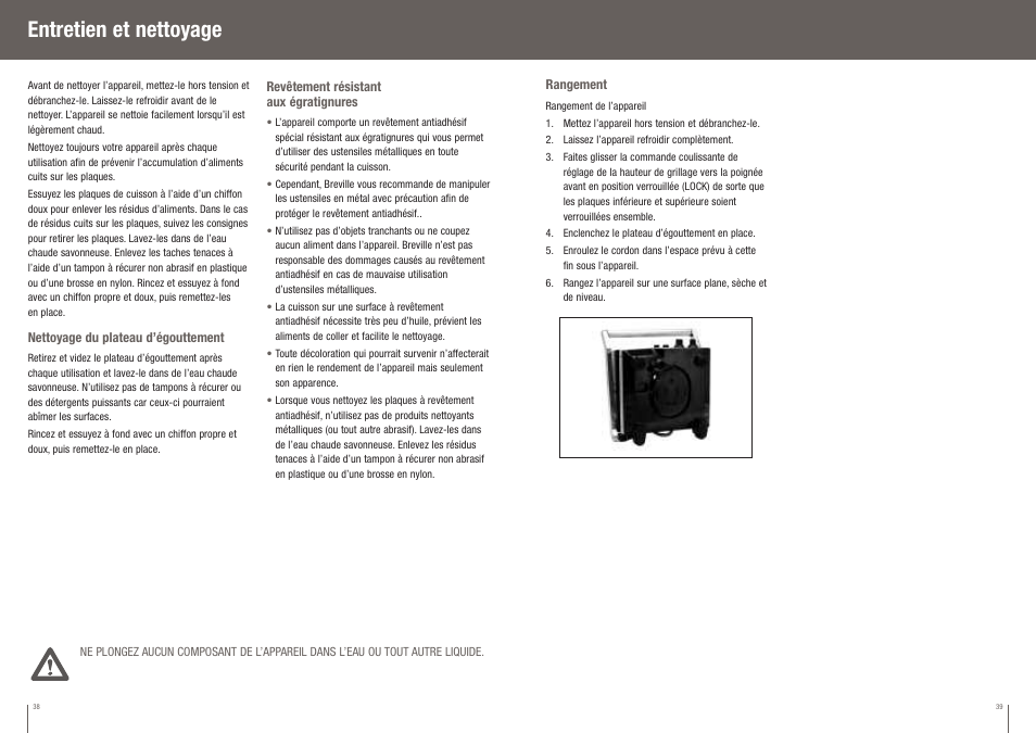 Entretien et nettoyage | Breville BGR400XL User Manual | Page 20 / 36