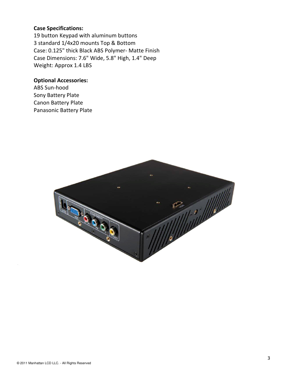 Manhattan LCD HD071A2 User Manual | Page 3 / 15