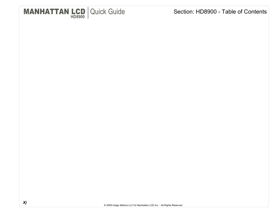 Manhattan LCD HD89XX User Manual | 12 pages