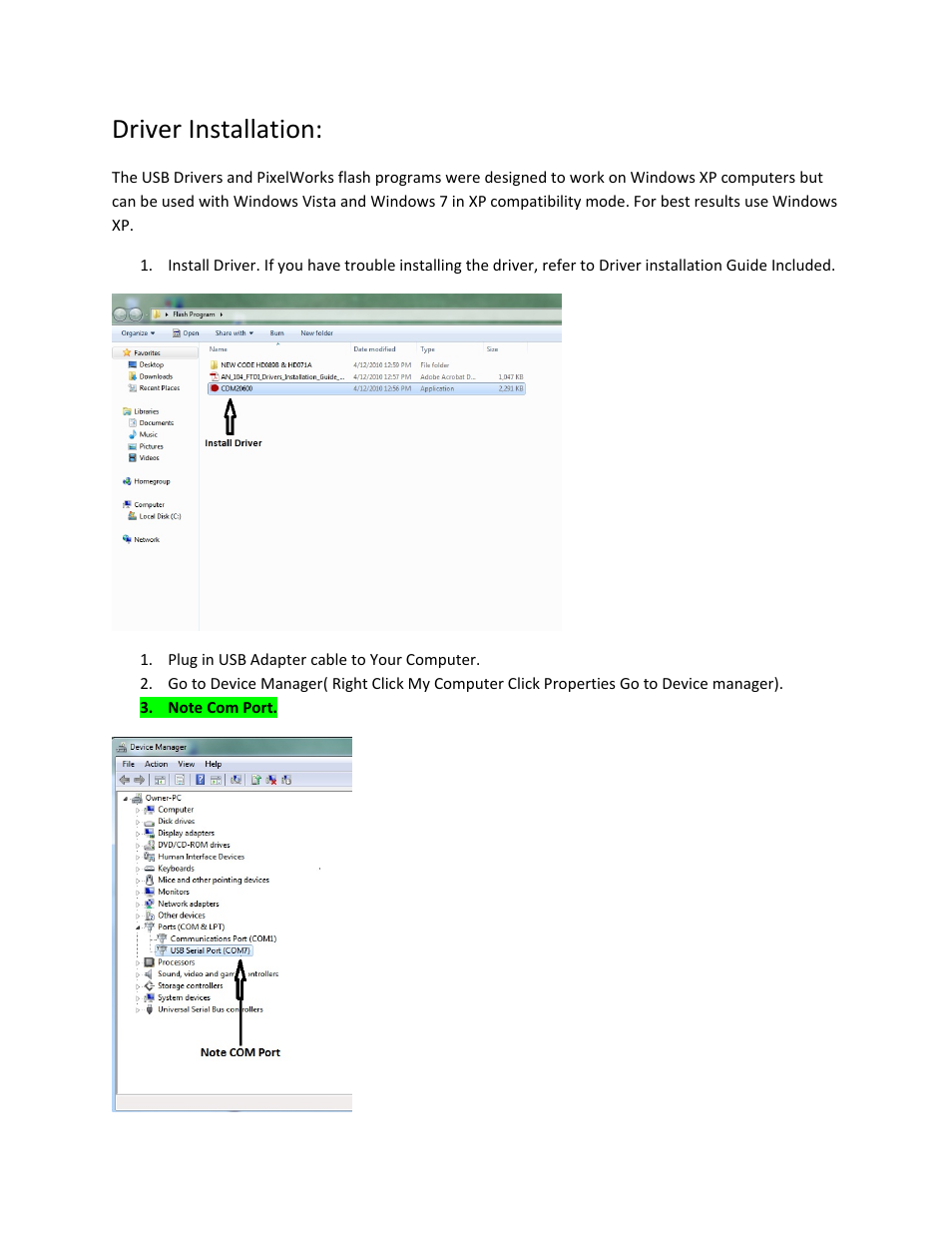 Driver installation | Manhattan LCD HD089C Firmware Upgrade Instructions User Manual | Page 2 / 8