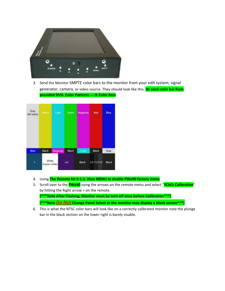 Do not | Manhattan LCD HD089C Firmware Upgrade Instructions User Manual | Page 7 / 8
