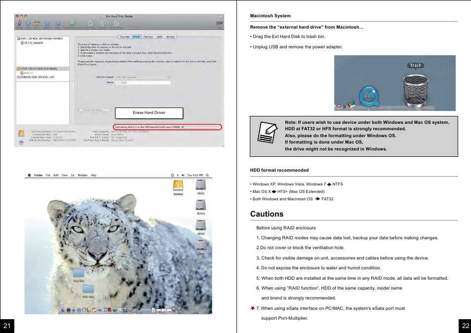 Cautions | Mediasonic HUR1-SU3S2 User Manual | Page 12 / 12
