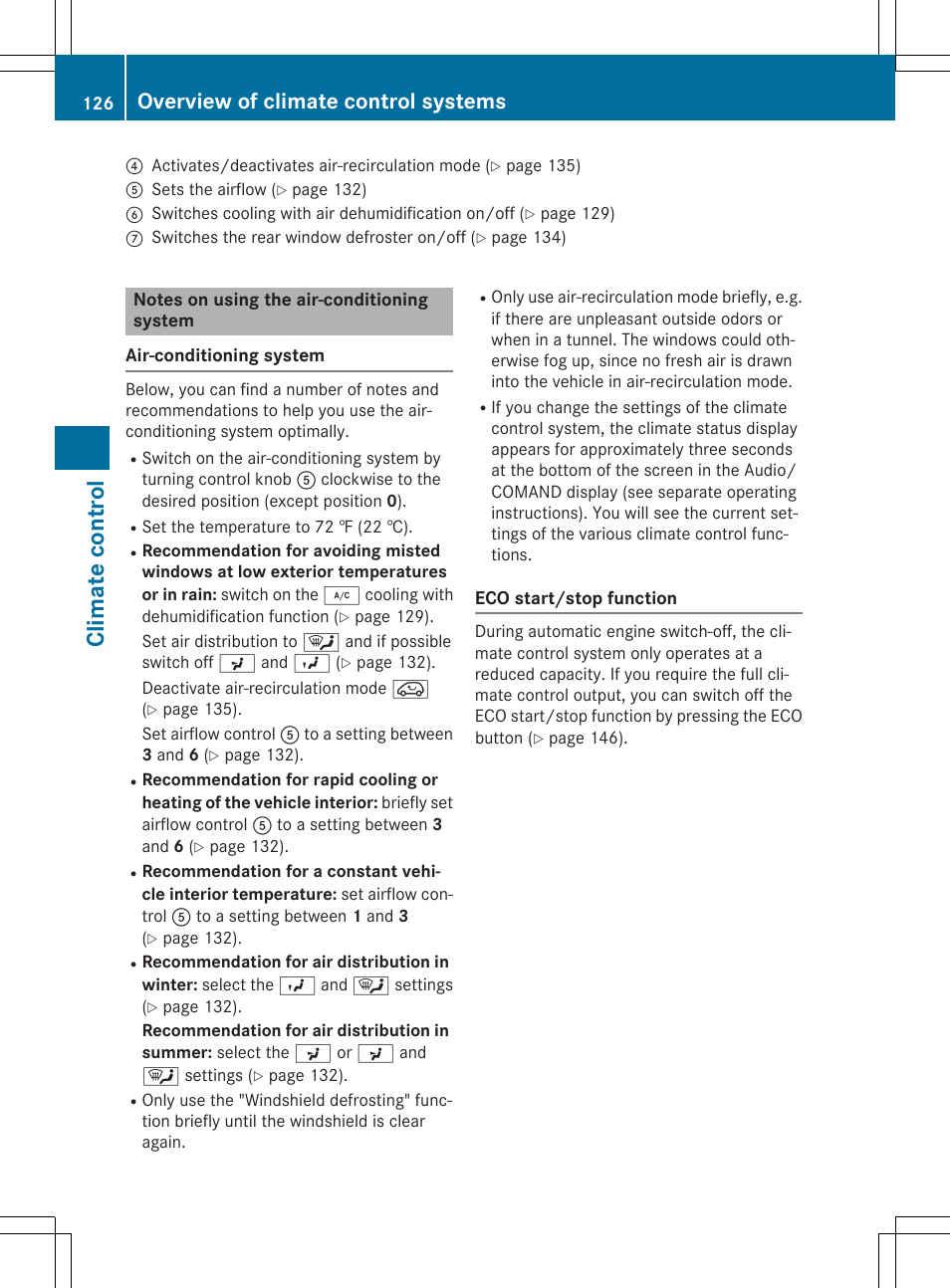 Climate control, Overview of climate control systems | Mercedes-Benz CLA-Class 2015 User Manual | Page 128 / 362