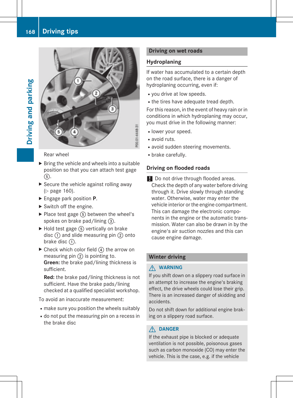 Driv ing and pa rki ng, Driving tips | Mercedes-Benz CLA-Class 2015 User Manual | Page 170 / 362