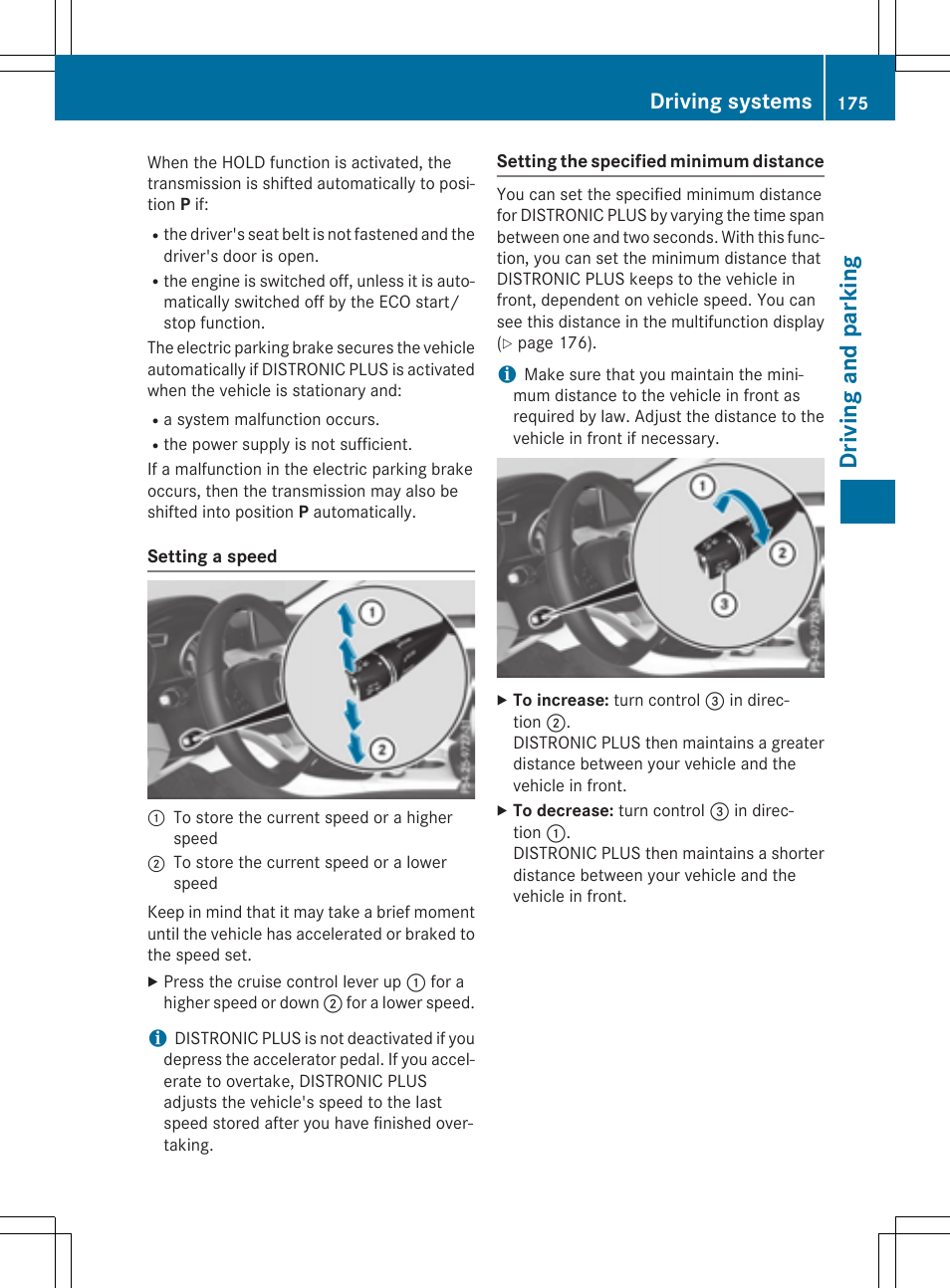 Driving and parking, Driving systems | Mercedes-Benz CLA-Class 2015 User Manual | Page 177 / 362