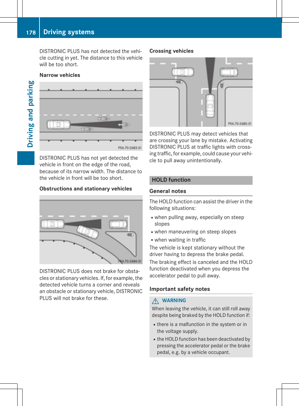 Dr ivi ng an d parki ng, Driving systems | Mercedes-Benz CLA-Class 2015 User Manual | Page 180 / 362