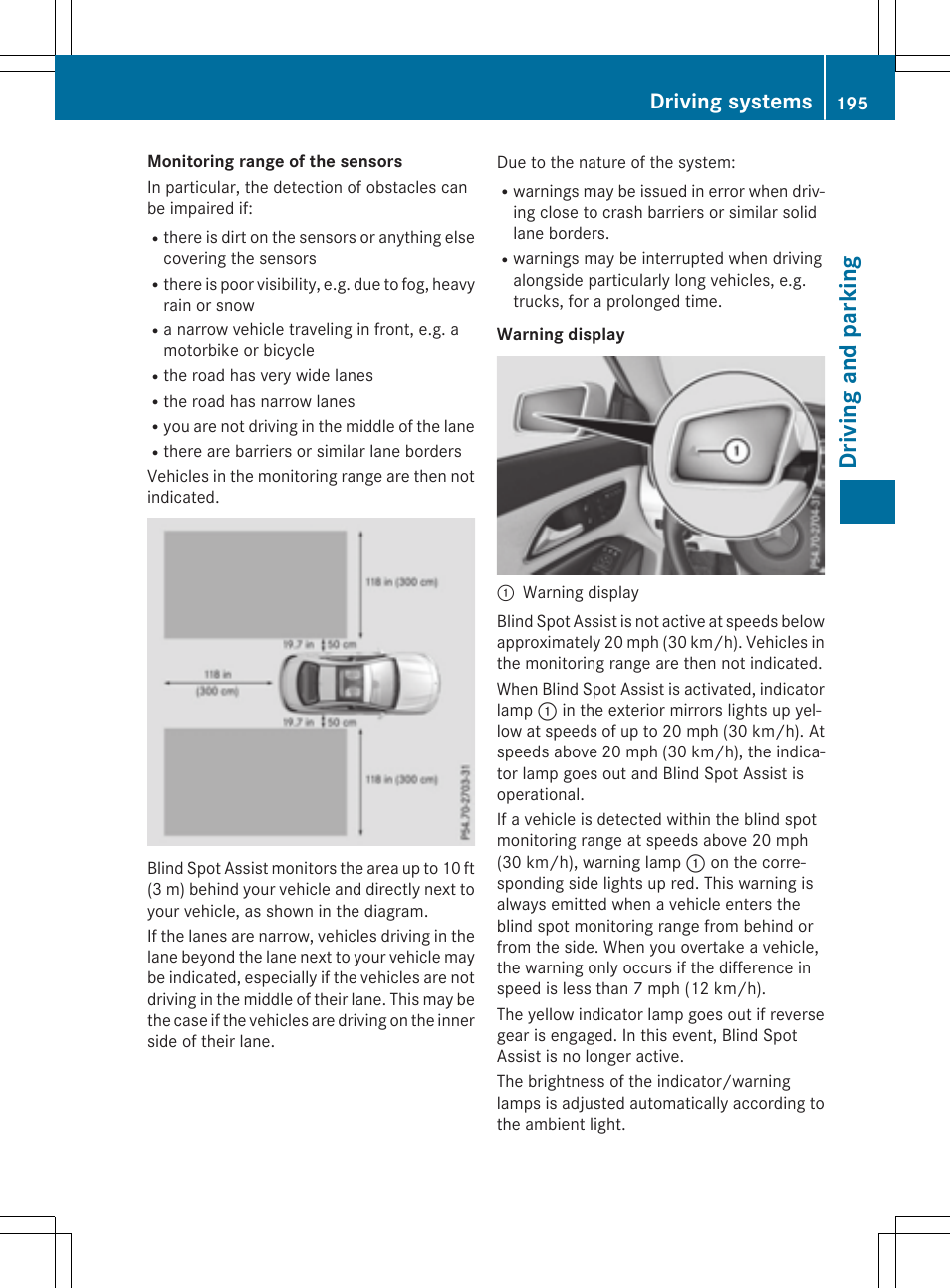 Drivi ng and parking, Driving systems | Mercedes-Benz CLA-Class 2015 User Manual | Page 197 / 362