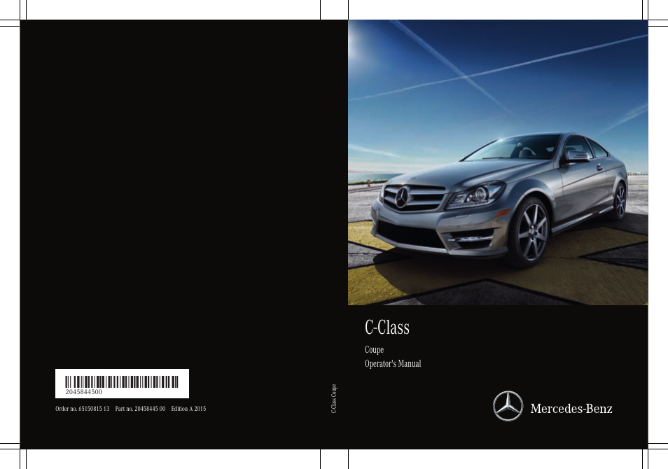 Mercedes-Benz C-Coupe 2015 Owners Manual User Manual | 354 pages