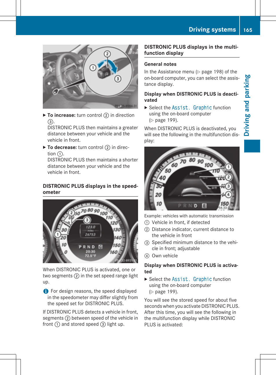 Dr ivi ng an d parki ng, Driving systems | Mercedes-Benz C-Coupe 2015 Owners Manual User Manual | Page 167 / 354