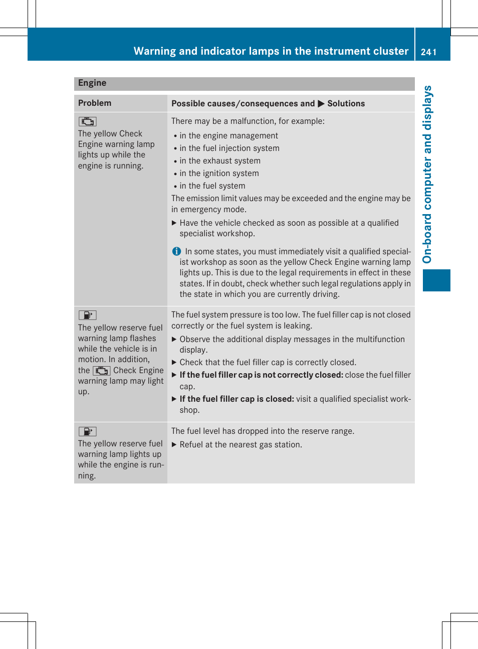 On- boar d comp ut er and dis pla ys | Mercedes-Benz C-Coupe 2015 Owners Manual User Manual | Page 243 / 354