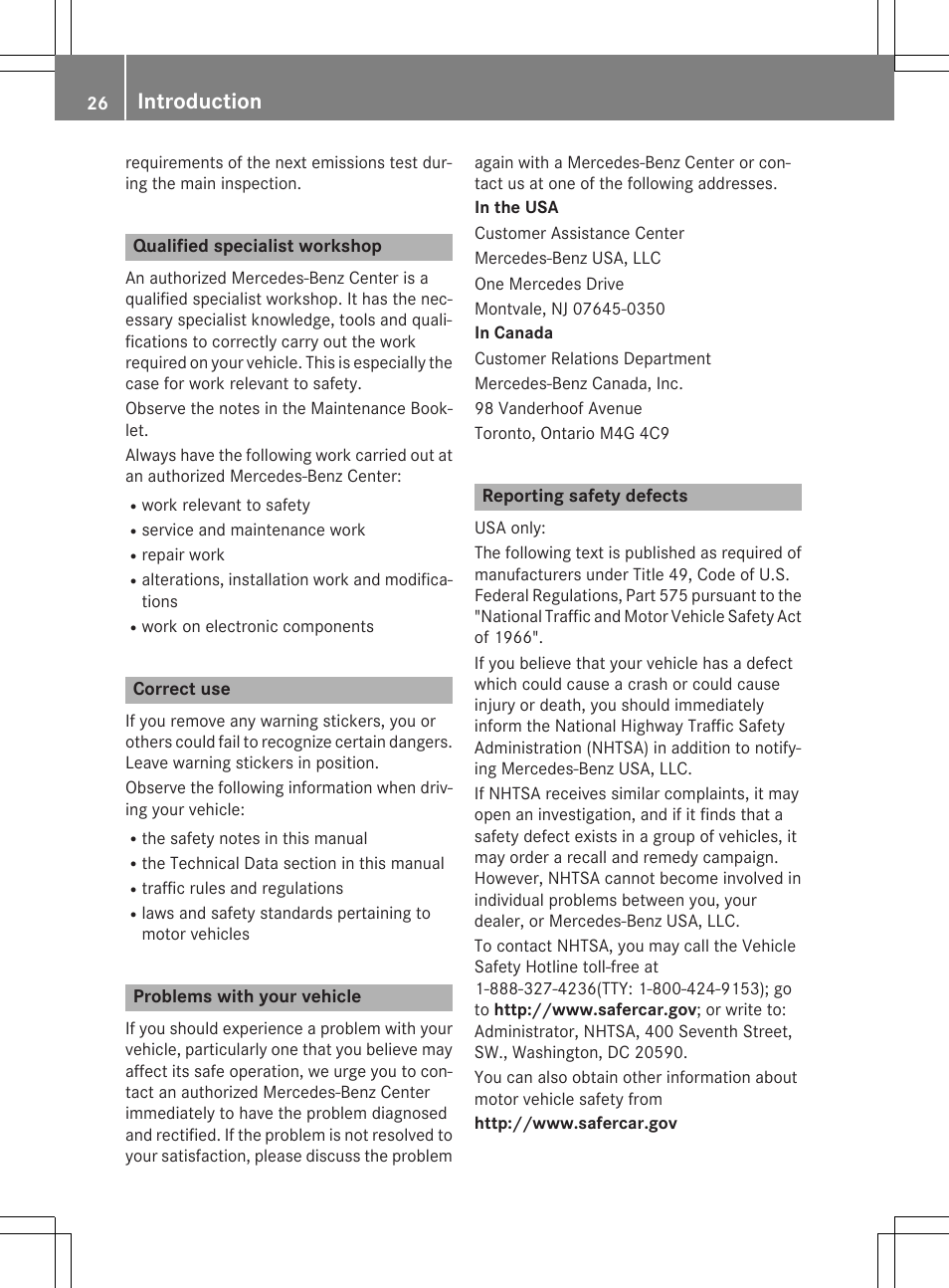 Introduction | Mercedes-Benz C-Coupe 2015 Owners Manual User Manual | Page 28 / 354