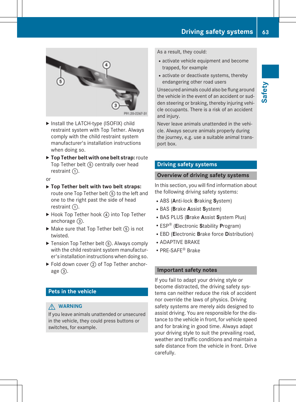 Safety, Driving safety systems | Mercedes-Benz C-Coupe 2015 Owners Manual User Manual | Page 65 / 354