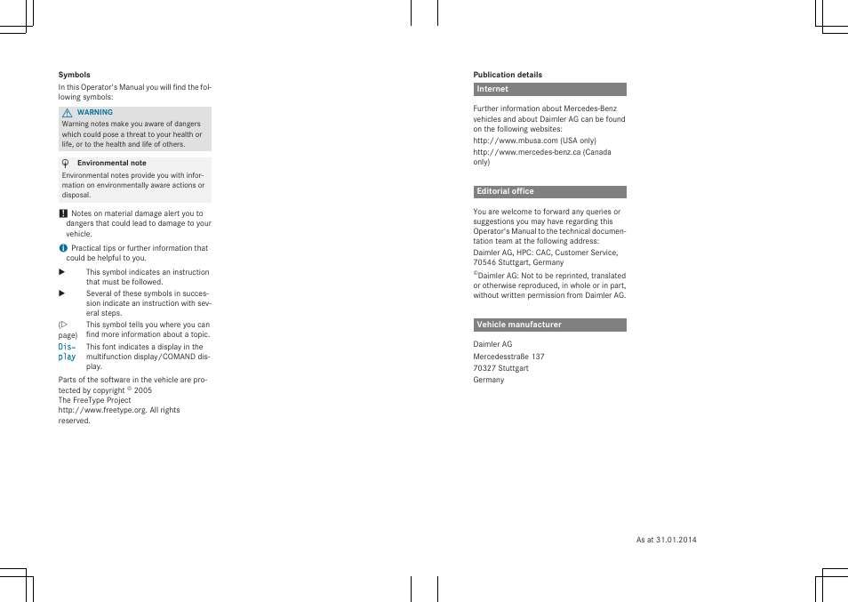 Mercedes-Benz CLA-Class 2014 COMAND Manual User Manual | Page 2 / 270